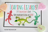 Leaping Lizards Printable Valentine