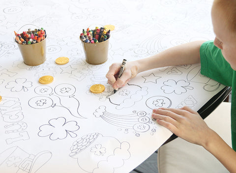 St. Patrick's Day Coloring Tablecloth – Crafting Chicks Shoppe